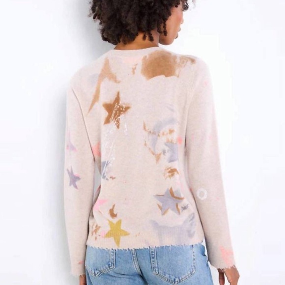 Lisa Todd Super Nova Sweater In Birch, 100% cashmere sweater, Size Medium, EUC - Picture 2 of 16